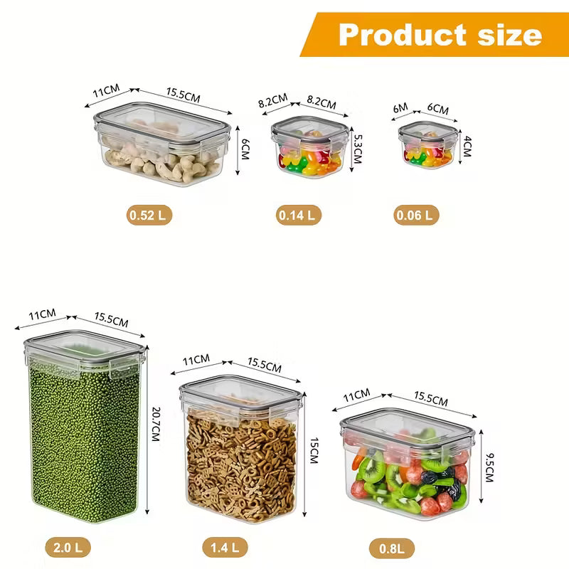 12 Kitchen And Pantry Organizing Containers, Bpa-Free, Pvc-Free