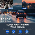 [1080P Night Vision] 360° 4-Lens 1080P Car Accessories Dashcam