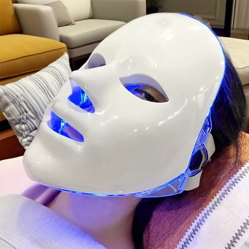 7-Color Facial Mask Device with USB- Light Beige Care