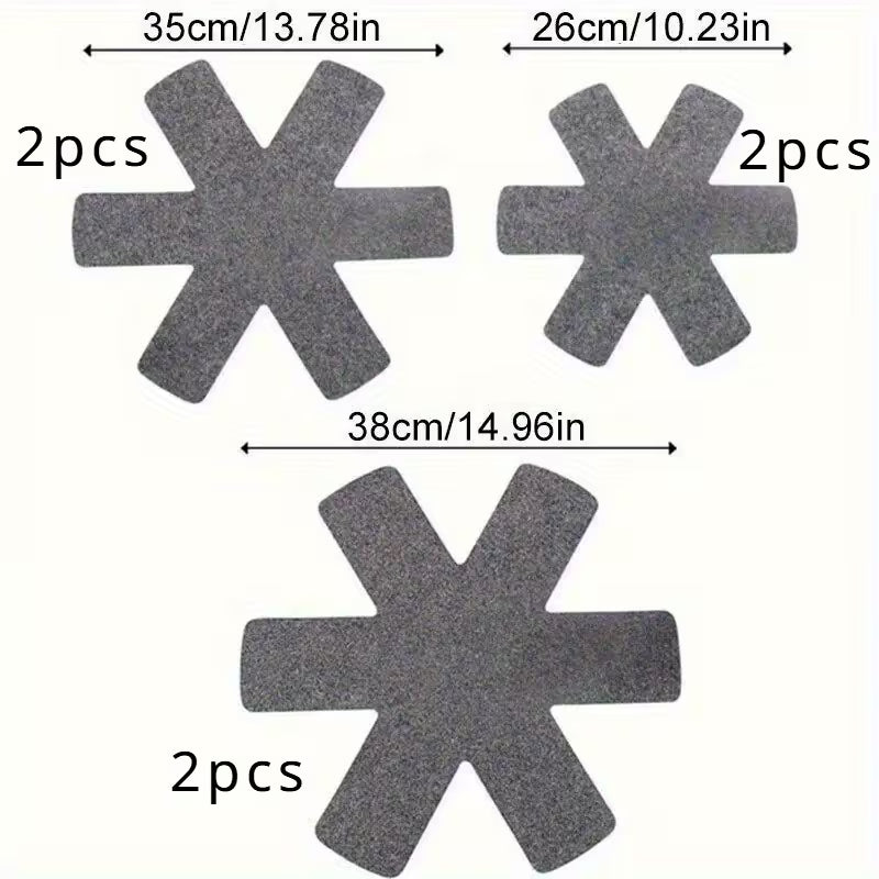6 Non-Stick Felt Pan Protection Pads