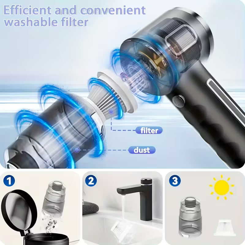 USB Rechargeable Portable Mini Cordless Handheld Vacuum Cleaner