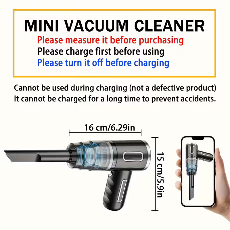 USB Rechargeable Portable Mini Cordless Handheld Vacuum Cleaner