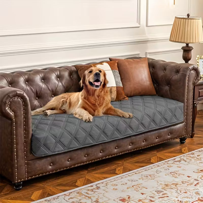 1pc Quilted Puppy Sofa Cover
