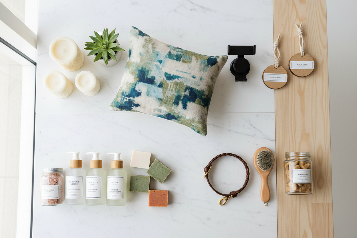 Create one that shows House and car accessories and also add body care items and pet care